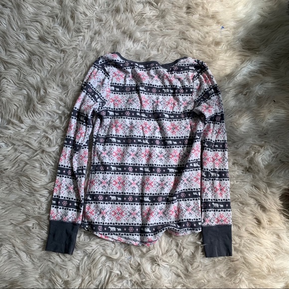 VS pink gray full length thermal pj set - Picture 5 of 5